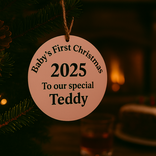 Personalised Christmas Ornament - Baby's First Christmas