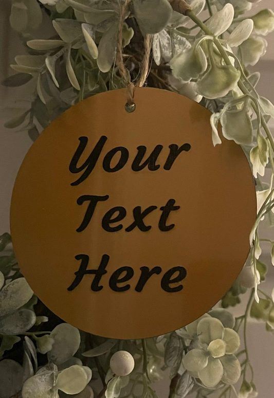 Personalised Hanging Bauble | Custom Text Christmas Ornament | Baby’s First Christmas | Movie Quotes | Secret Santa Gift