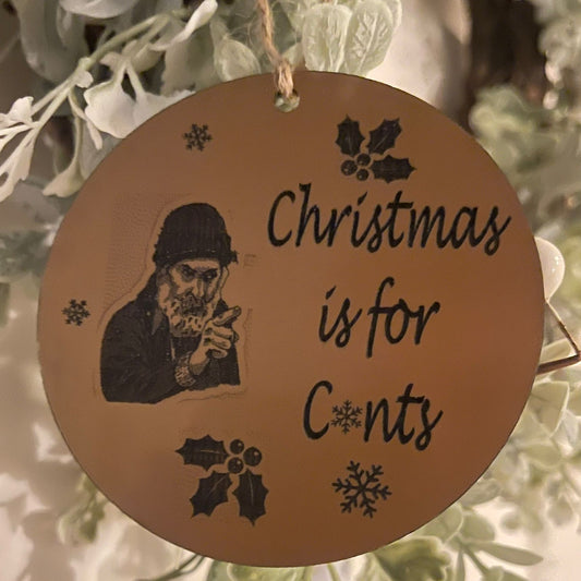 Funny Christmas Tree Decoration – Rude Adult Humor Xmas Bauble (Brassic)